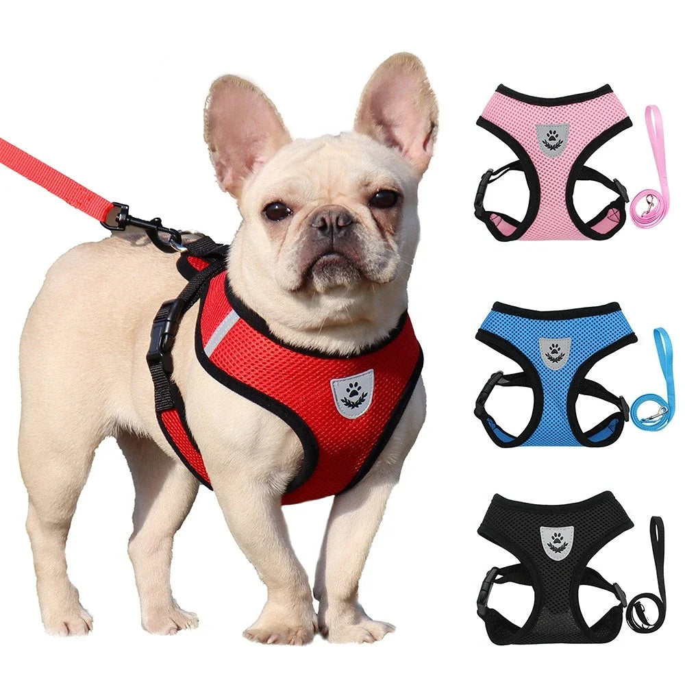 Adjustable Vest Polyester Mesh Breathable Harnesses Reflective for Small Dog Cat Lesah