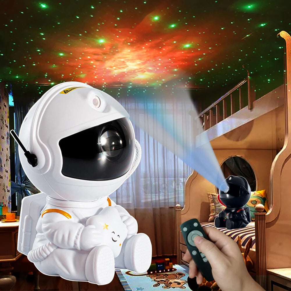 Astronaut Led Galaxy Projector Night Lights Sky Laser Star Nebula Projection Desk Lamps For Bedroom Decoration.